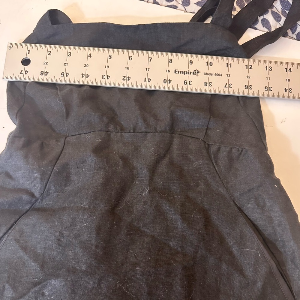 Aulieude Black 100% Linen Chloe Adjustable Crisscross Wrap Around Dress NWT 6 - Picture 14 of 16